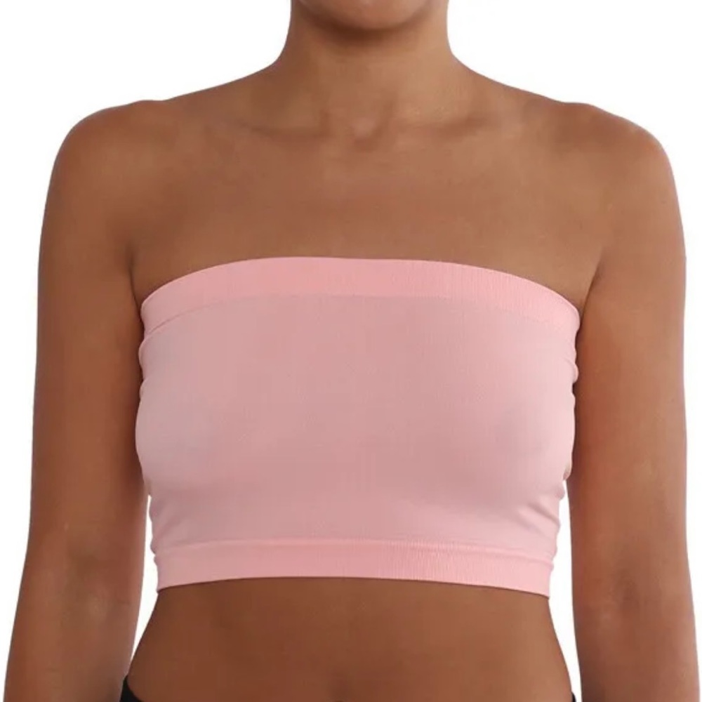 Seamless Solid Cropped Tube Top Bandeau